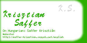 krisztian saffer business card